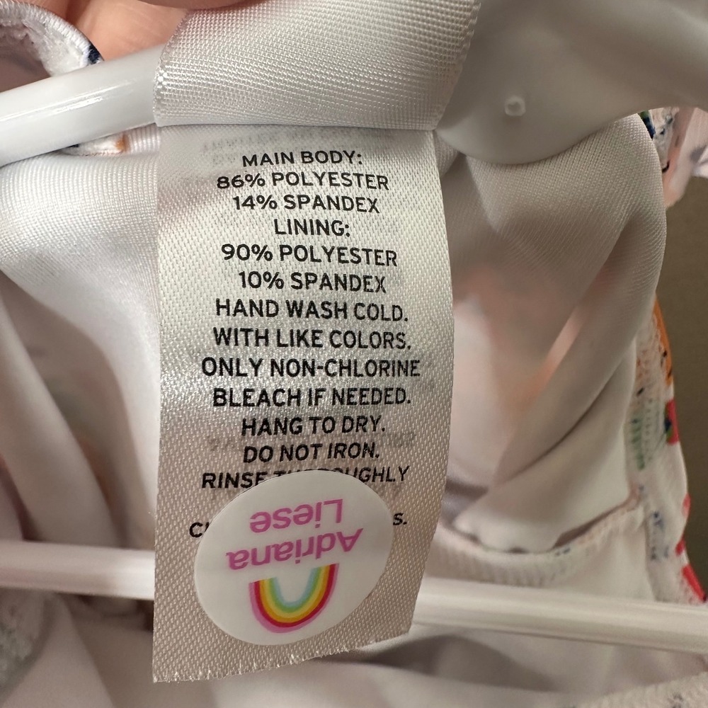 Tucker + Tate Tropical Fruit Ruffle One Piece Swimsuit White 12M Baby Girl - Picture 5 of 6